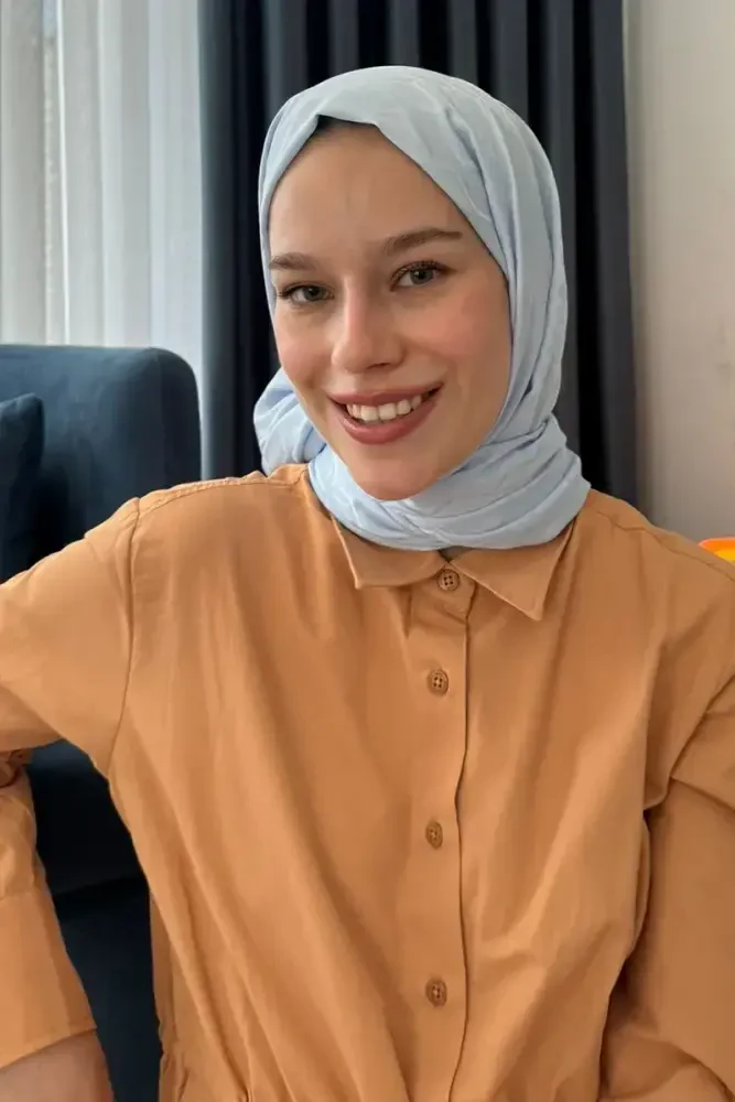 İpeksi Jakar Nova Şal Baklava Desen - Soft Mavi - 3