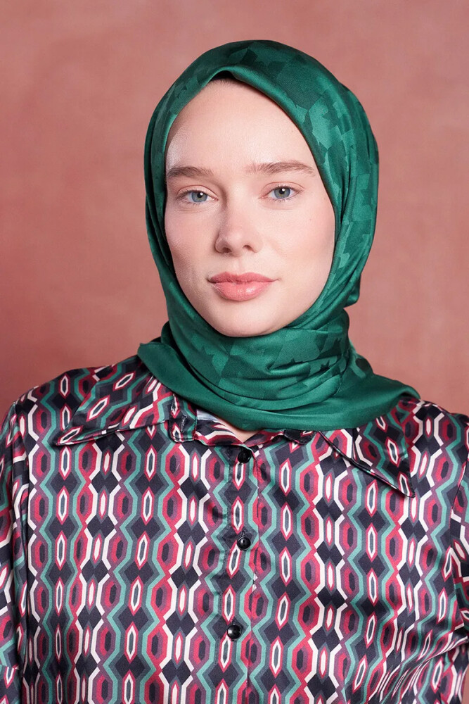 İpeksi Jakar Safir Eşarp Kazayağı Desen - Benetton - 2