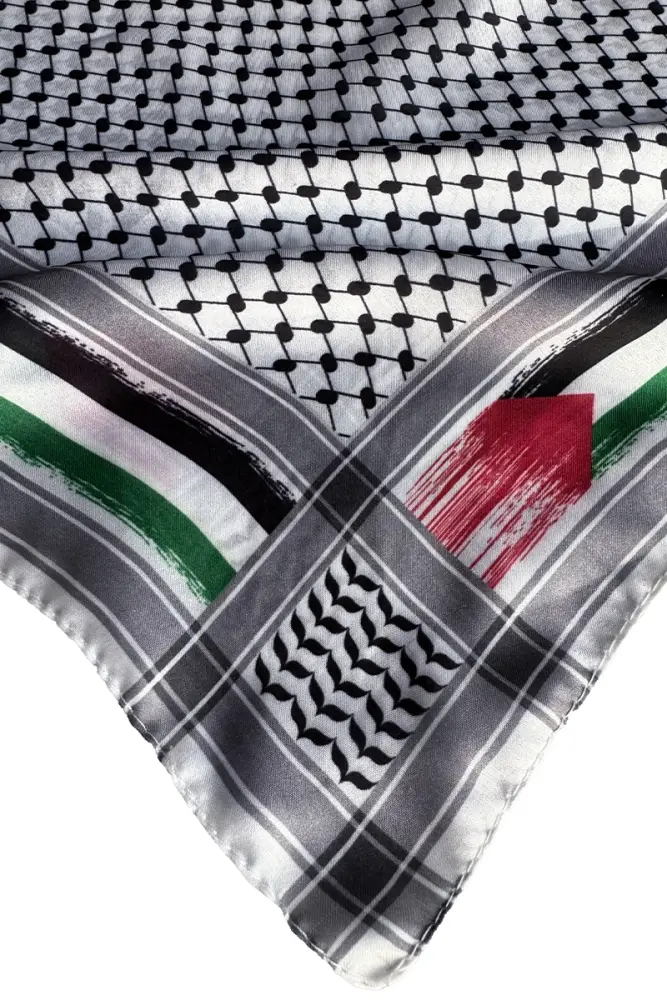 Kefiye Desen Filistin Bayrak Puşi Fular - 2