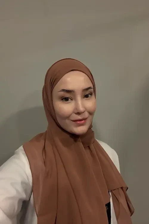 Krep Şifon Şal - Bronz 