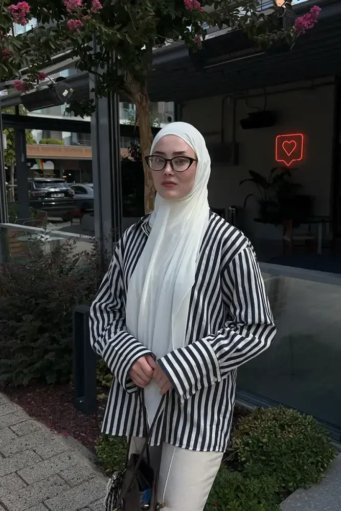 Krep Şifon Şal - Kırık Beyaz - MADAME POLO