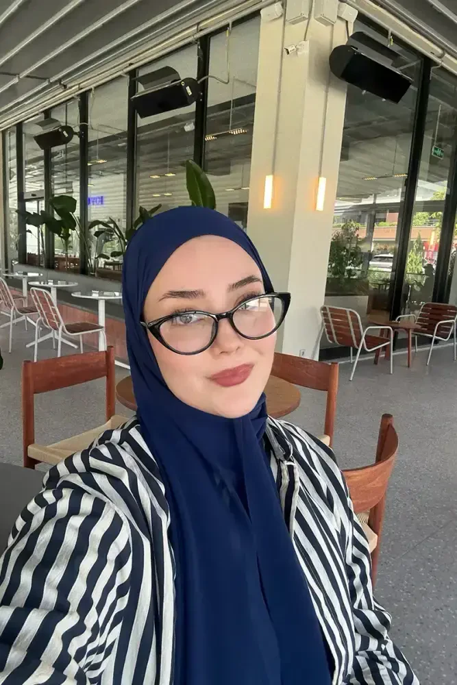 Krep Şifon Şal - Lacivert - 2