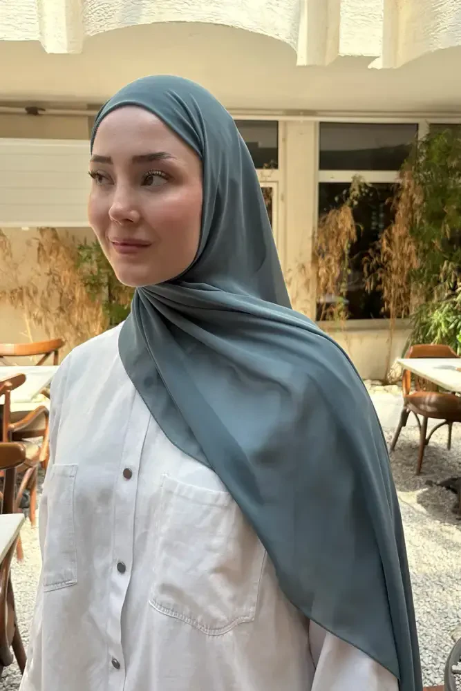 Krep Şifon Şal - Yeşil - MADAME POLO