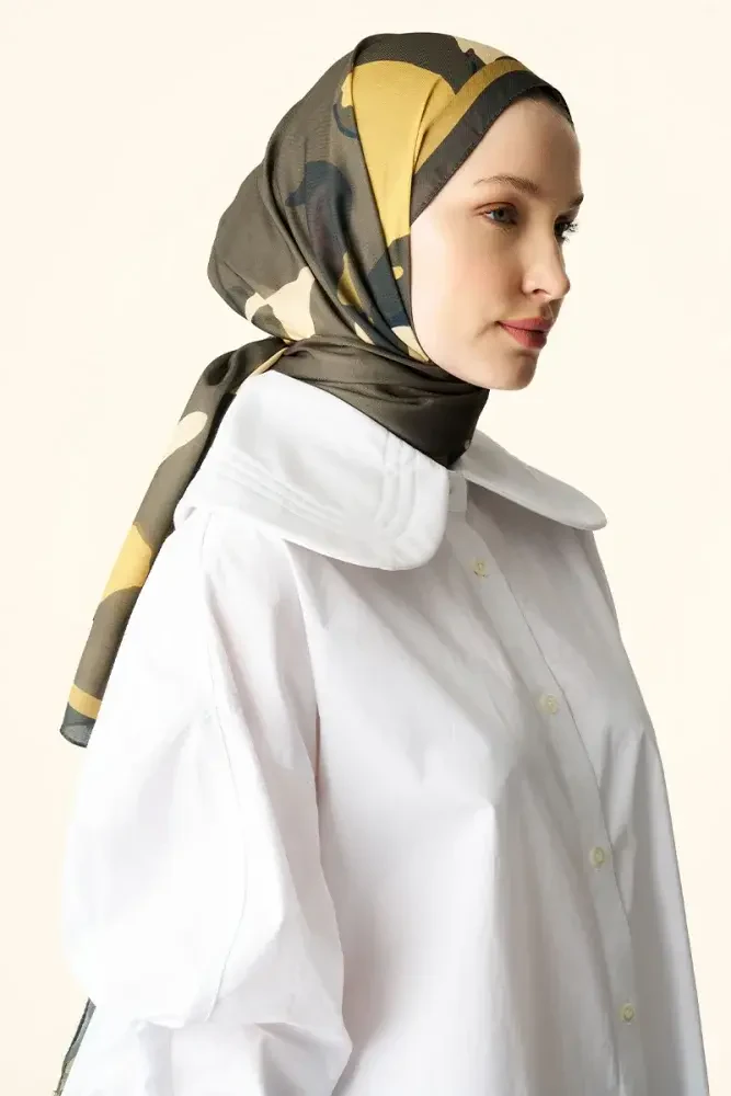 Liva Desenli Pamuk Dokulu Şal - Yeşil - 2