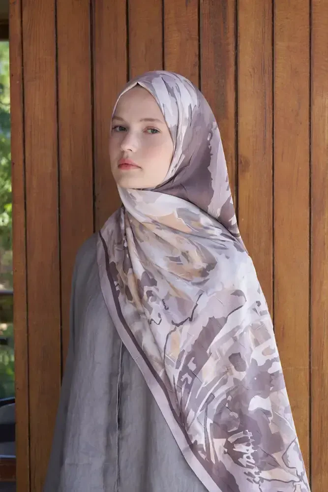 Live Amora Desen Şal - Bej - 2