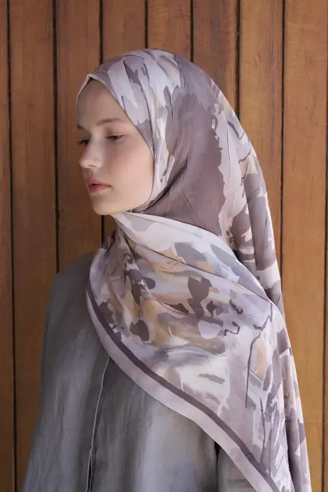 Live Amora Desen Şal - Bej - 3