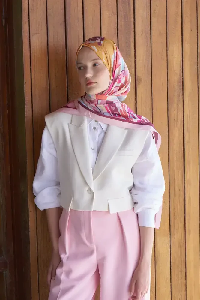 Live Amora Desen Şal - Renkli - MADAME POLO