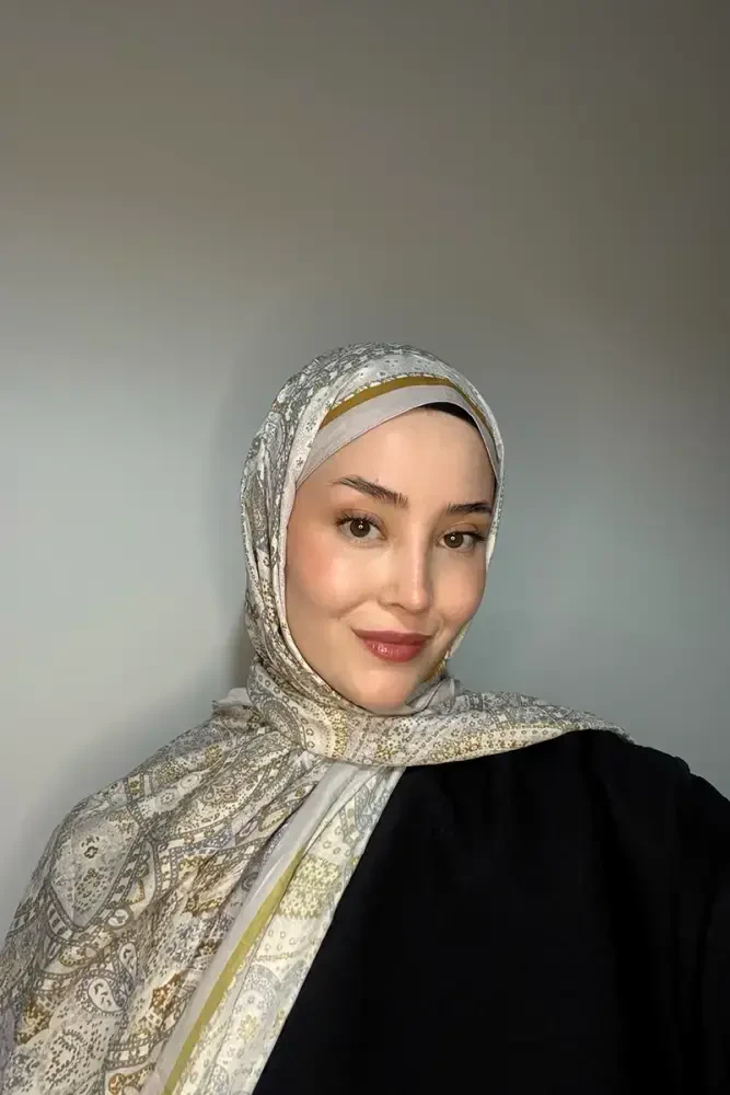 Live Siena Desen Şal - Hardal - MADAME POLO