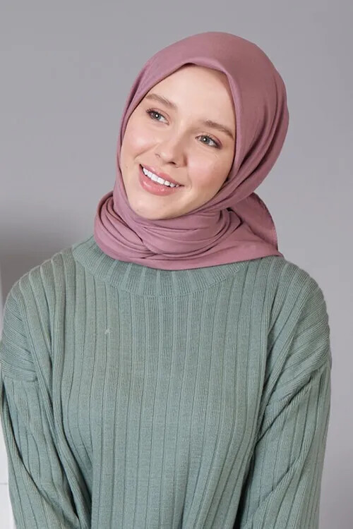 Luxury Pamuk Kraş Eşarp - Pastel Pembe - 3