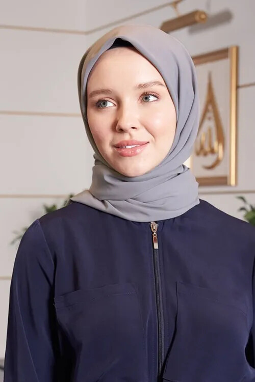 Medine İpeği Eşarp - Gri - 1