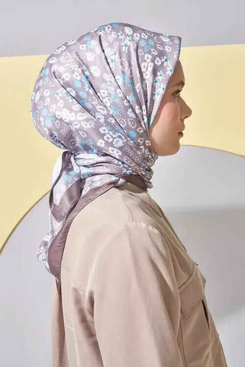 Monetta Twill Serisi Çıtır Çiçek- Vizon - MADAME POLO