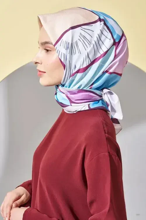 Monetta Twill Serisi Puzzle - Bordo - MADAME POLO