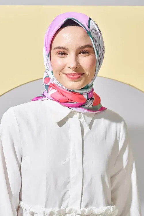 Monetta Twill Serisi Puzzle - Pembe / Yeşil - MADAME POLO