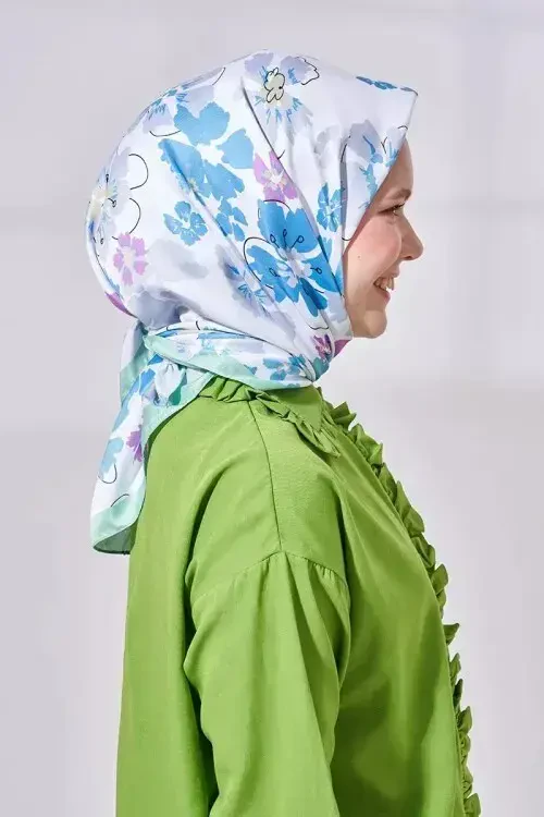 Monetta Twill Serisi Ruelya - Turkuaz - MADAME POLO