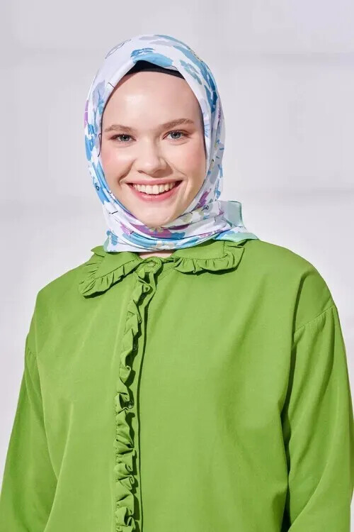 Monetta Twill Serisi Ruelya - Turkuaz - MADAME POLO