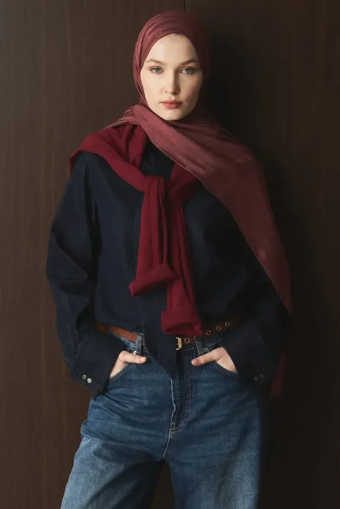 Naiya Jakar Şal Line Desen - Gül Ağacı - MADAME POLO