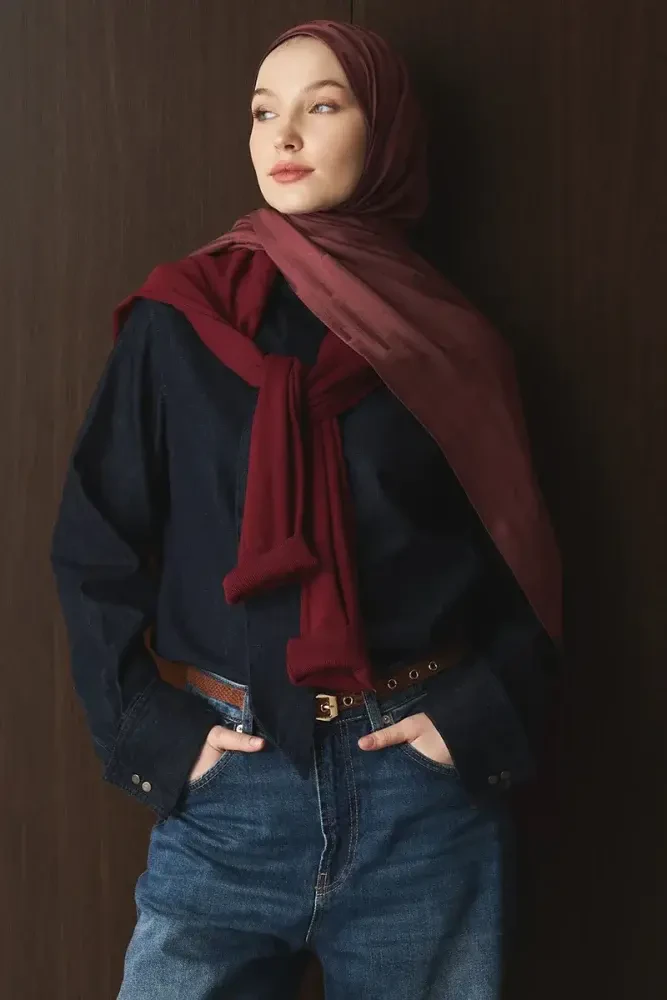 Naiya Jakar Şal Line Desen - Gül Ağacı - MADAME POLO