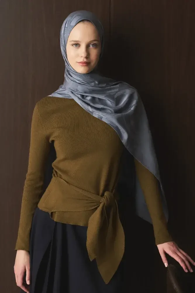 Naiya Jakar Şal Wave Desen - Antrasit - 3