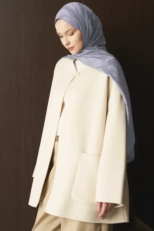 Naiya Jakar Şal Wave Desen - Lila 