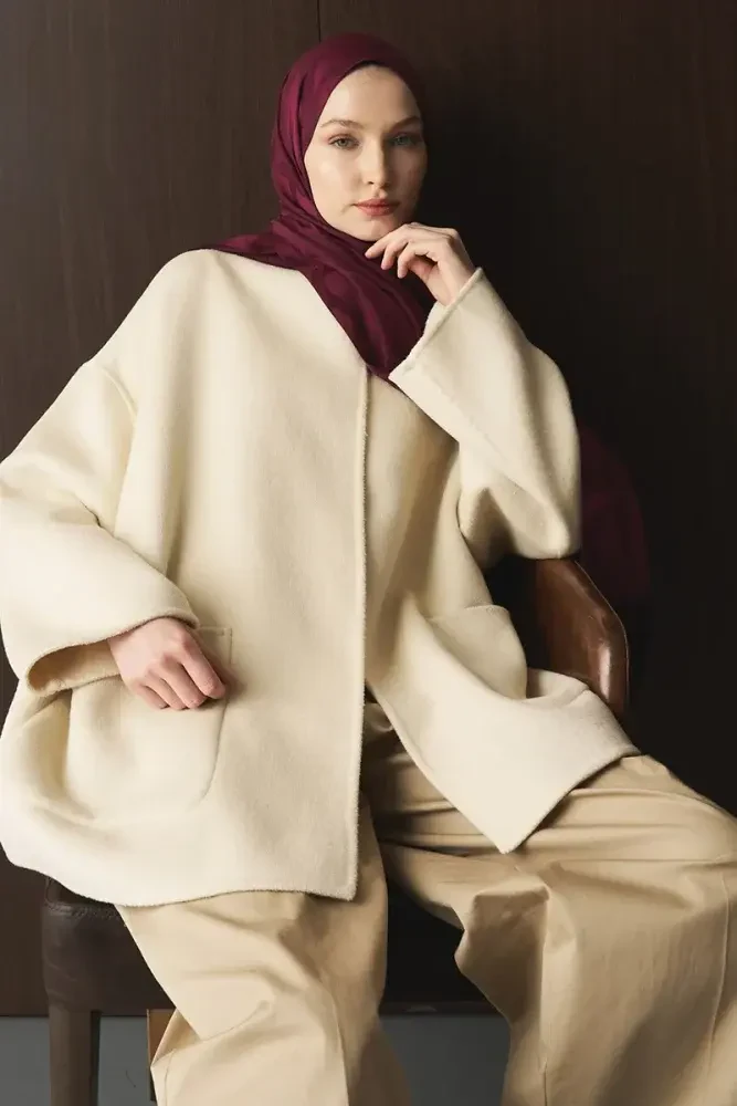 Naiya Jakar Şal Wave Desen - Mürdüm - 6