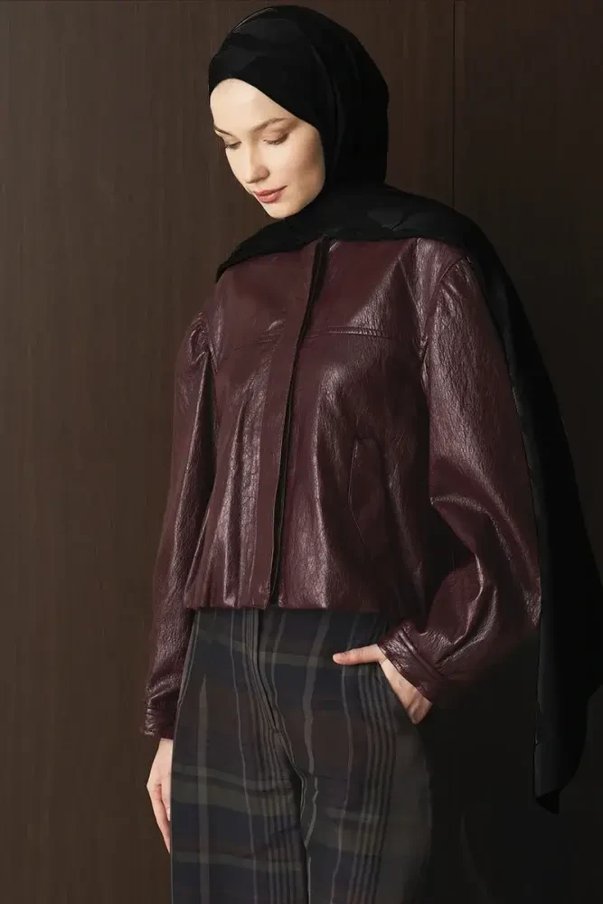 Naiya Jakar Şal Wave Desen - Siyah - MADAME POLO