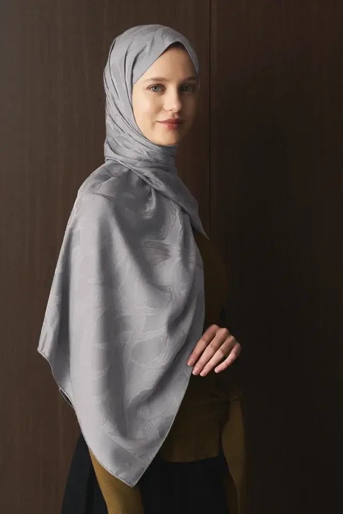 Naiya Jakar Şal Wave Desen - Taş - 3