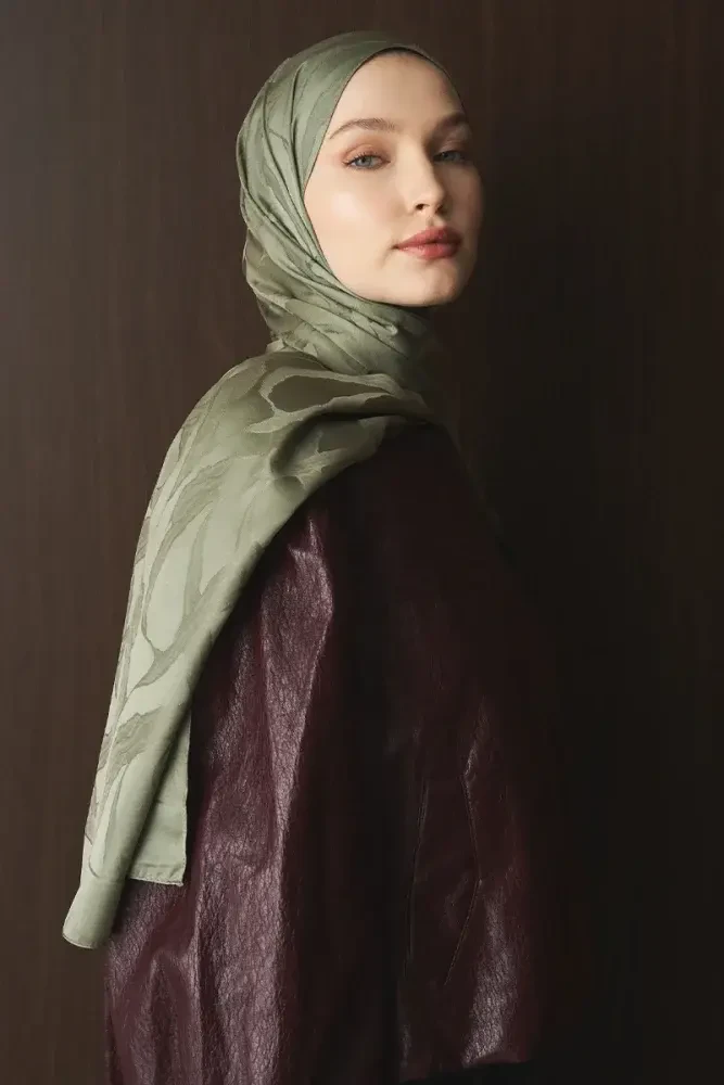 Naiya Jakar Şal Wave Desen - Yeşil - 4