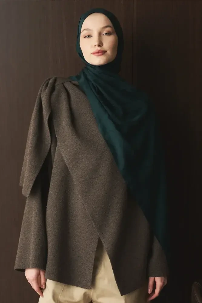 Naiya Jakar Şal Wave Desen - Zümrüt Yeşili - 3