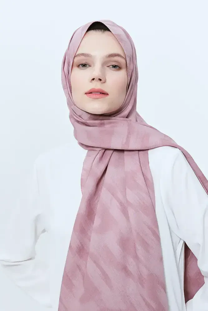 Duygu Goncu Organik Jakar Şal Fırça Desen - Rose - 2
