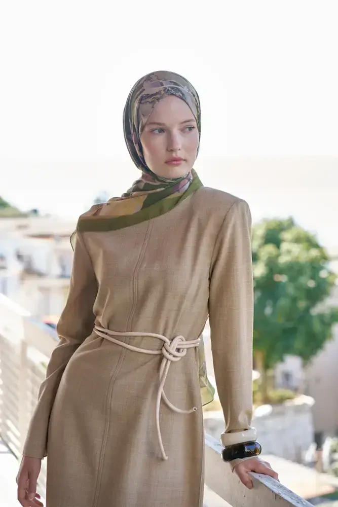 Passionate Lush Desen Şal - Yeşil - MADAME POLO