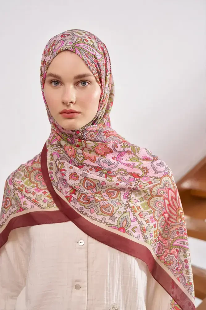 Passionate Marissa Desen Şal - Bordo - MADAME POLO