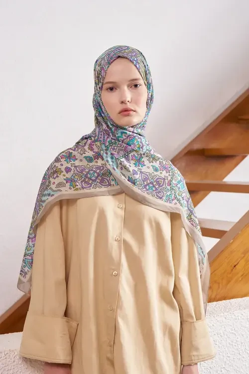 Passionate Marissa Desen Şal - Gri 