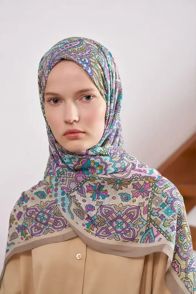 Passionate Marissa Desen Şal - Gri - MADAME POLO