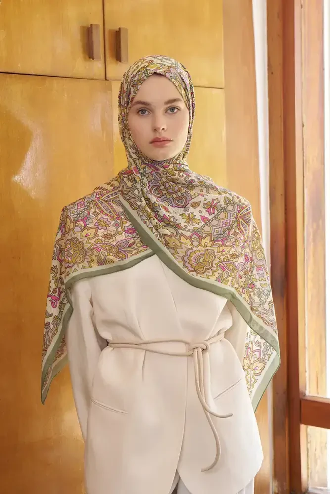 Passionate Marissa Desen Şal - Yeşil - MADAME POLO