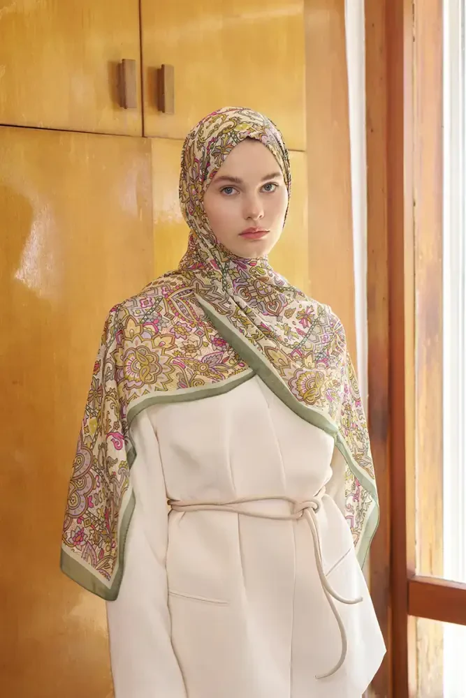 Passionate Marissa Desen Şal - Yeşil - 4