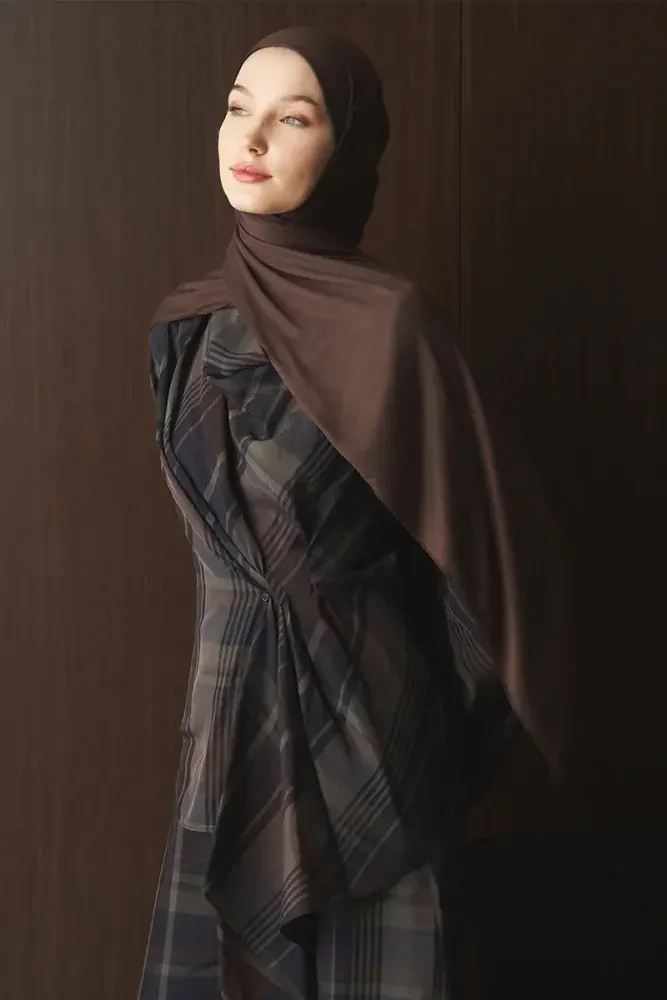 Penye Şal - Acı Kahve - MADAME POLO