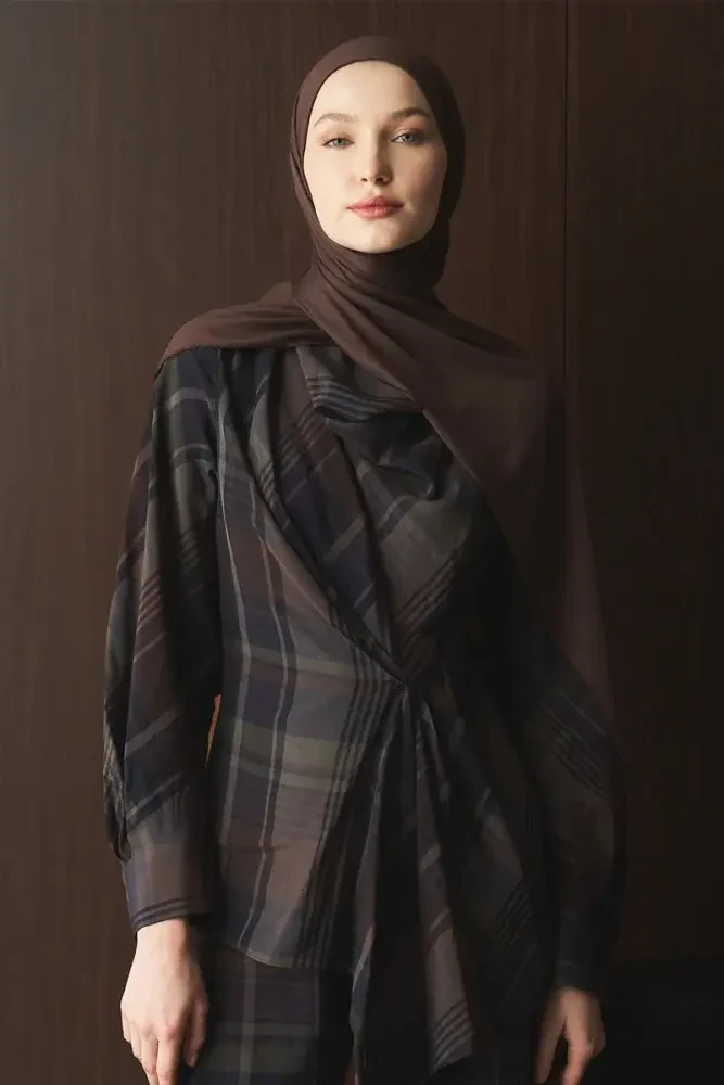 Penye Şal - Acı Kahve - MADAME POLO