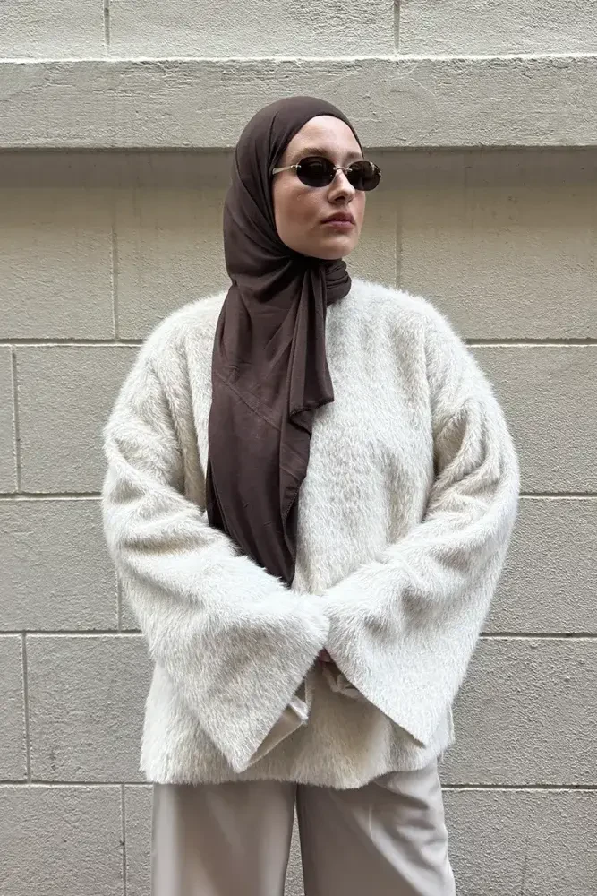 Penye Şal - Acı Kahve - MADAME POLO