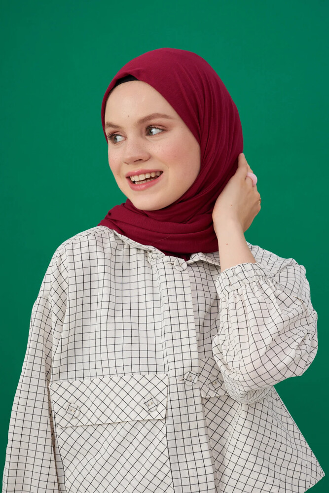 Penye Şal - Bordo - 1