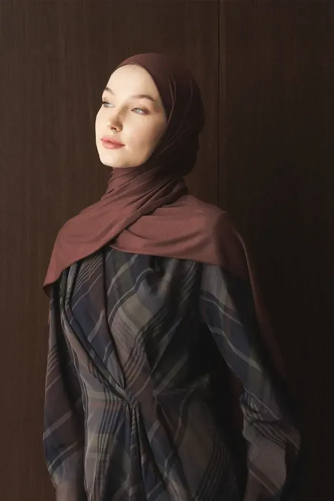 Penye Şal - Çikolata Kahve - MADAME POLO