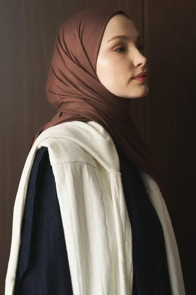 Penye Şal - Kahverengi - MADAME POLO