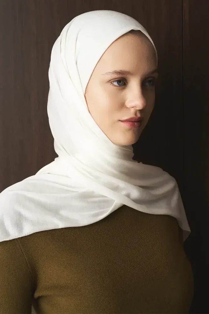 Penye Şal - Kırık Beyaz - 4