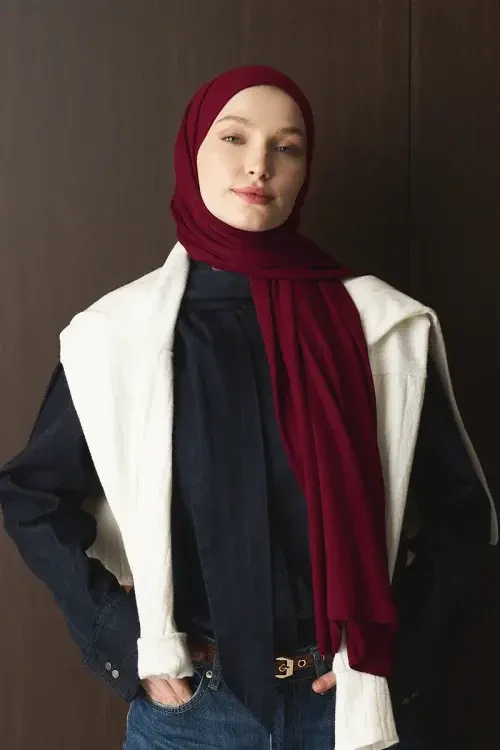 Penye Şal - Kırmızı 