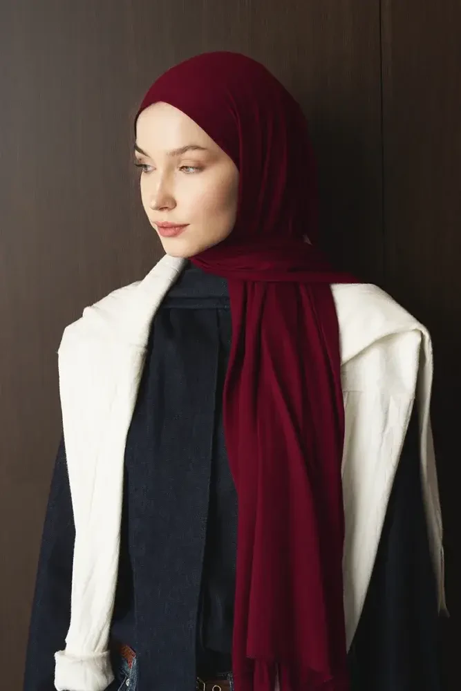 Penye Şal - Kırmızı - MADAME POLO