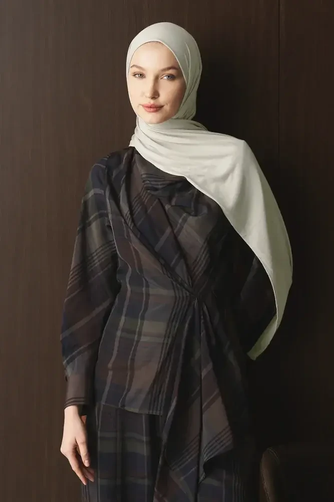 Penye Şal - Krem - MADAME POLO