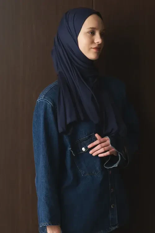 Penye Şal - Lacivert 