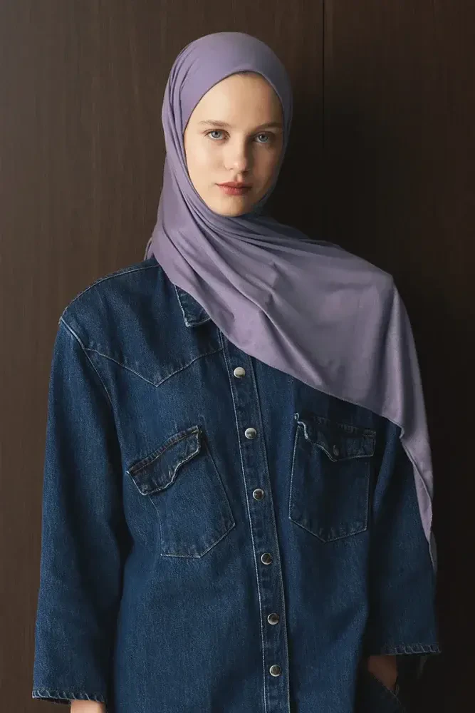 Penye Şal - Lila - MADAME POLO