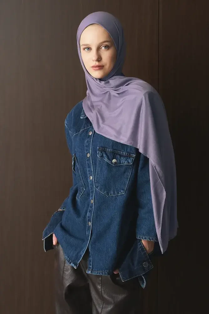 Penye Şal - Lila - MADAME POLO