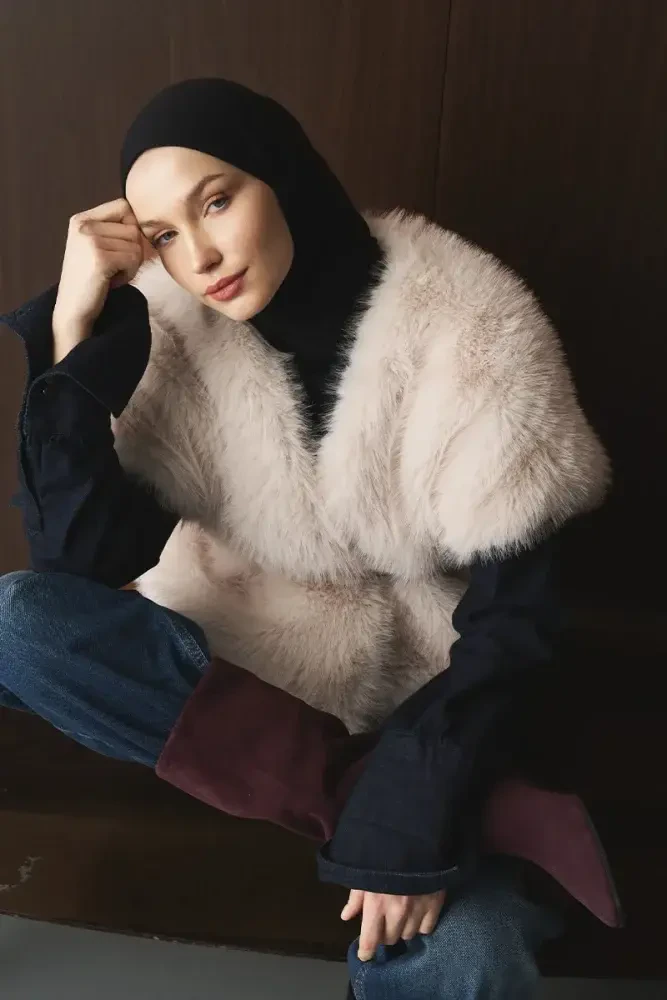 Penye Şal - Siyah - MADAME POLO