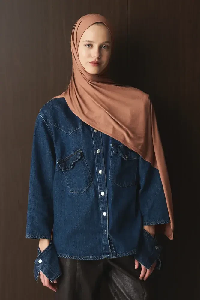 Penye Şal - Somon - MADAME POLO